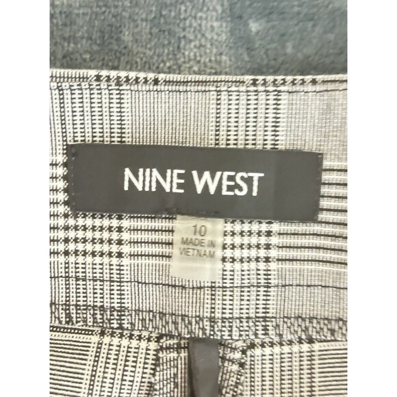 Nine‎ West Womens 10 Skinny Black White Checkered Pants Slacks NWT - Picture 6 of 11